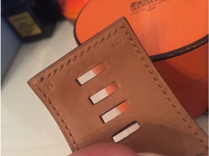 Bracciale Hermès Collier de Chien in pelle di alligatore rosso - vista 7
