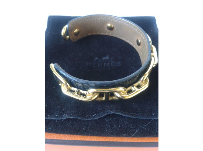 Hermès Armband Schwarz Golden - Ansicht 3