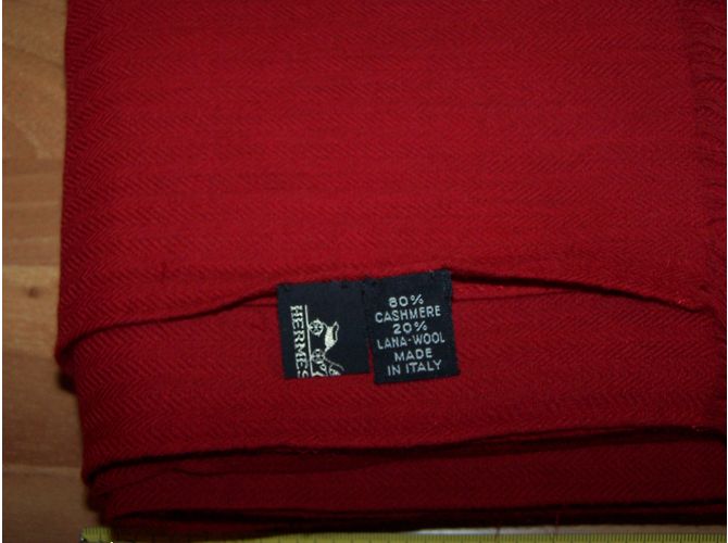 Hermès Etole Pashmina Rouge - vue 10