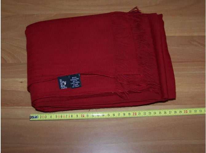 Hermès Etole Pashmina Rouge - vue 8