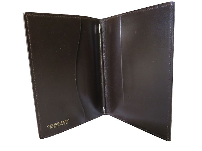 Céline Brown Leather Notepad Holder - view 2