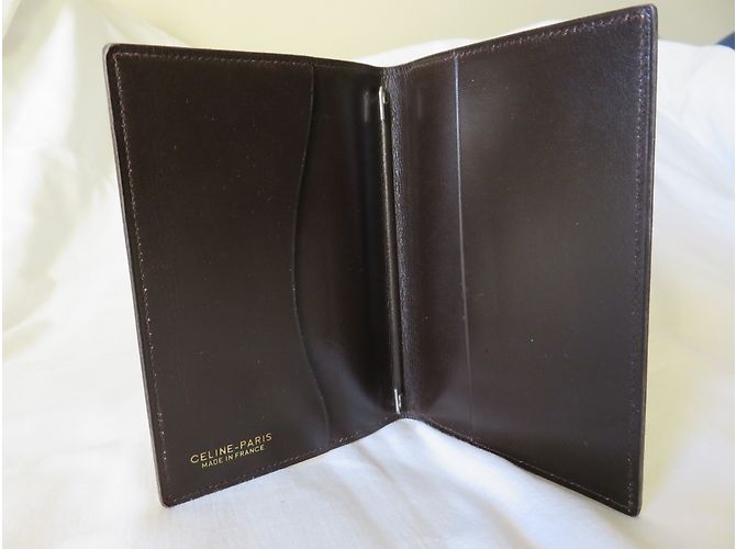 Céline Brown Leather Notepad Holder - view 4