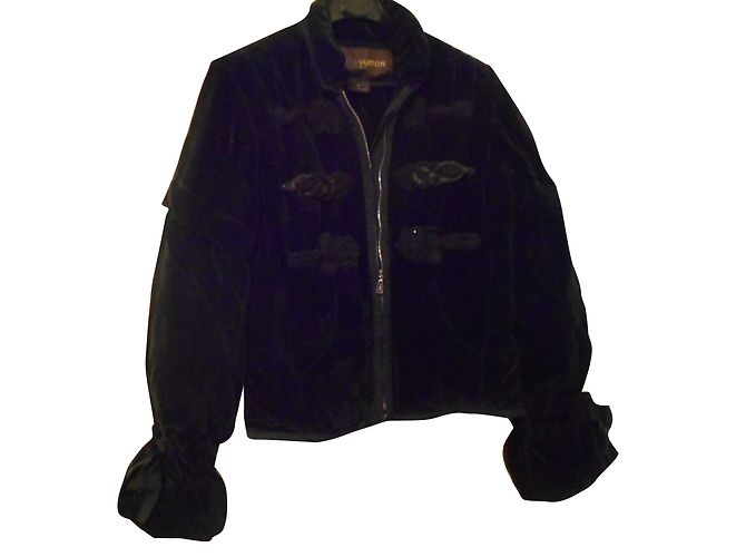 Chaqueta Louis Vuitton de Terciopelo de Algodón Negro - vista 2