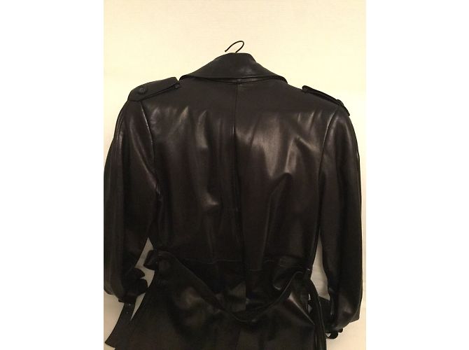 Autre Marque Gabardina de cuero negra Serge Mimrami Negro - vista 3