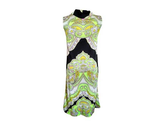 Vestido evasê de jersey estampado Leonard Multicor - vista 2