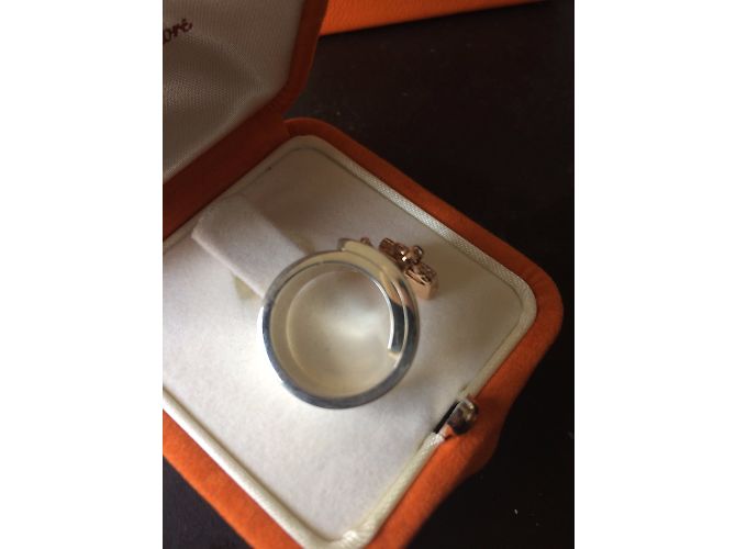 Kelly Hermès Anel Prata - vista 3