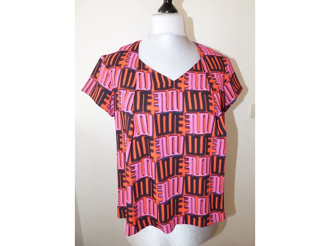 T-shirt Love Kenzo Arancione Rosa e Nero - vista 4