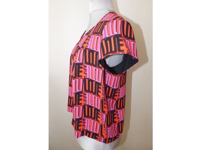 T-shirt Love Kenzo Arancione Rosa e Nero - vista 5