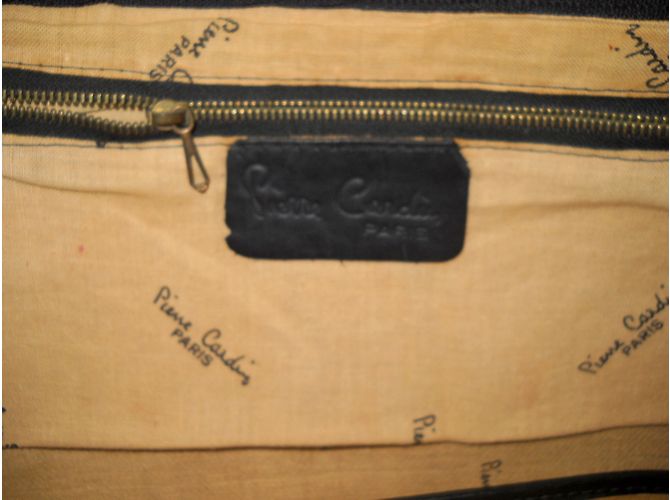 Borsa a spalla Pierre Cardin blu P allover in tessuto e pelle - vista 6