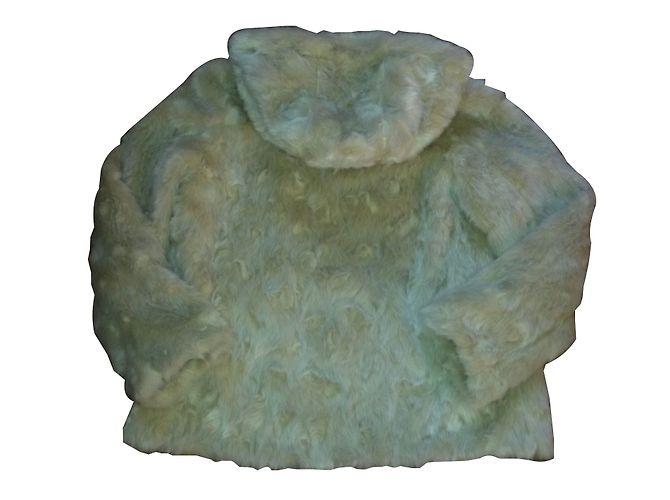 Autre Marque Chaqueta de piel sintética con capucha GUYY Crema Crudo - vista 2
