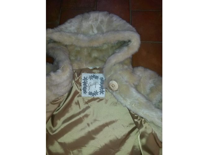 Autre Marque Chaqueta de piel sintética con capucha GUYY Crema Crudo - vista 3