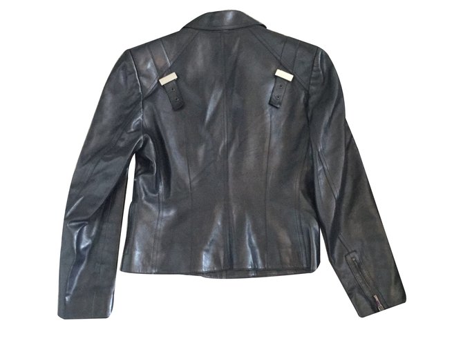 Christian Dior Biker jacket Black Leather ref.32236 - Joli Closet