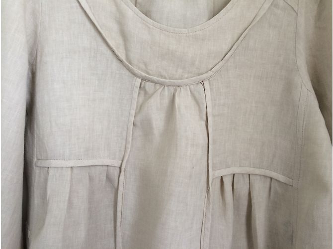 Isabel Marant Etoile Isabel Marant Leinenkleid Beige - vista 4