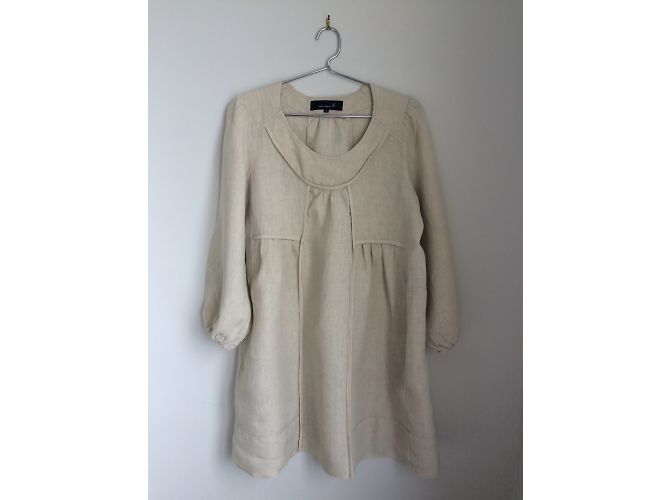Isabel Marant Etoile Isabel Marant Leinenkleid Beige - vista 8