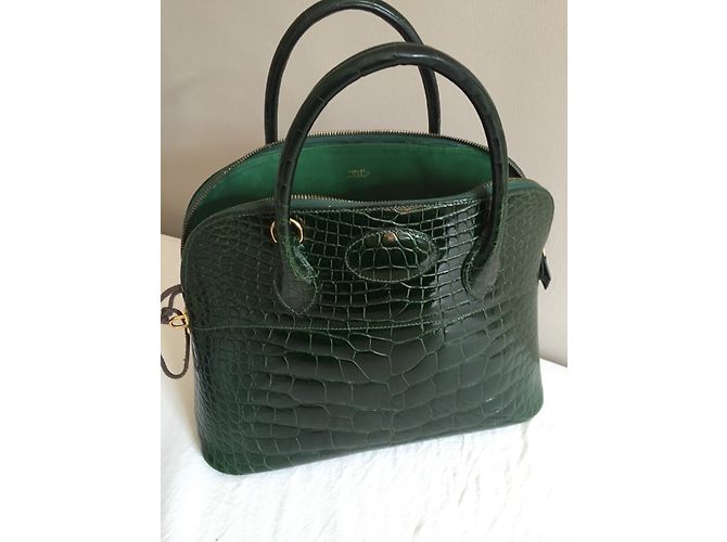 Hermès Grüne Krokodil Bolide Tasche - Ansicht 4