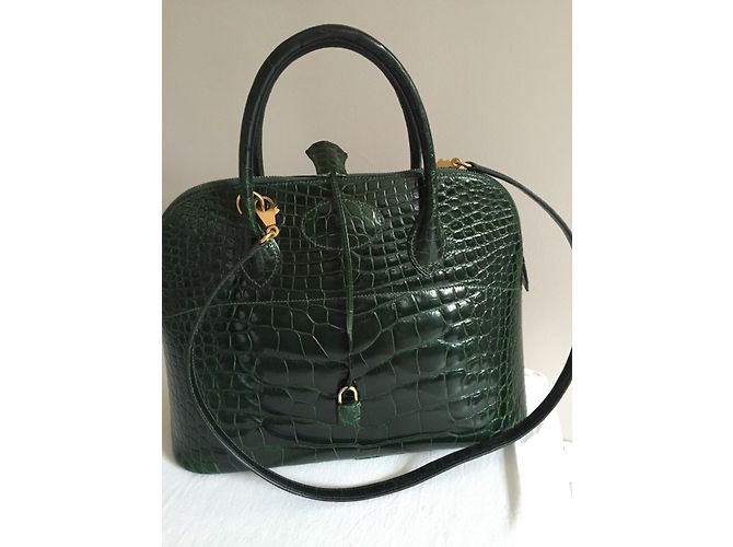 Hermès Grüne Krokodil Bolide Tasche - Ansicht 6