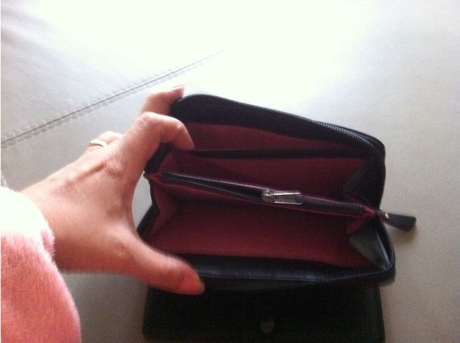 Autre Marque Esprit Wallet aus schwarzem Leder - Ansicht 5