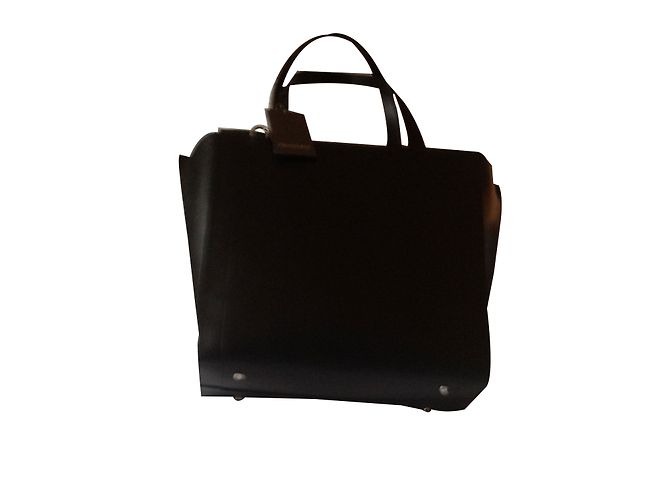 Borsa tote Trussardi 2anneaux in pelle di agnello nera - vista 2