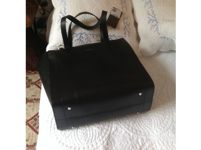 Borsa tote Trussardi 2anneaux in pelle di agnello nera - vista 3