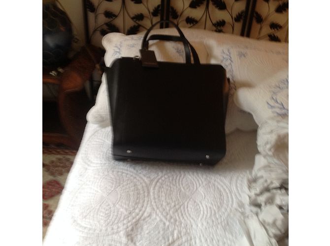 Borsa tote Trussardi 2anneaux in pelle di agnello nera - vista 5