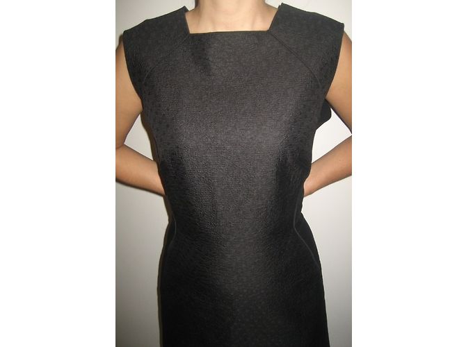Abito Bottega Veneta in seta e lana nera Nero - vista 9