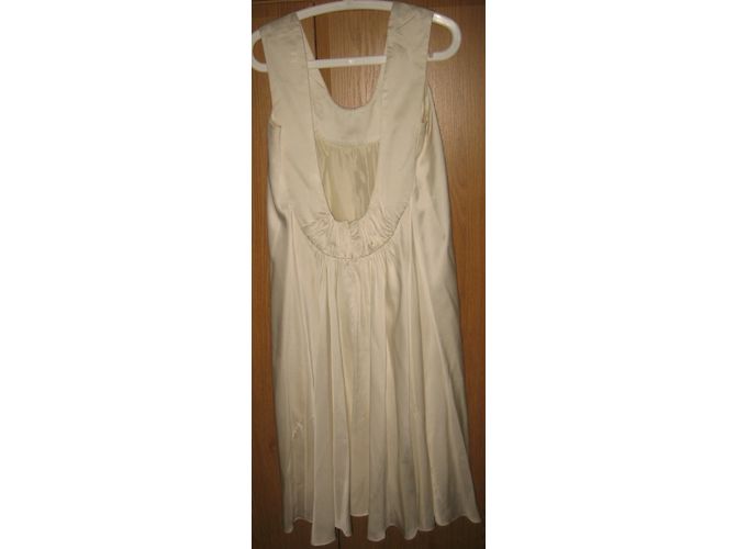 Autre Marque Vestido de viscosa blanca satinada Martine Sitbon Blanco - vista 10