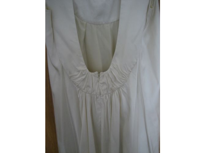 Autre Marque Vestido de viscosa blanca satinada Martine Sitbon Blanco - vista 9