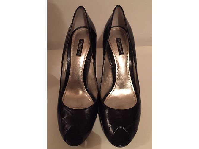 Dolce & Gabbana Pumps aus schwarzer Aalhaut Größe 41 - Ansicht 10