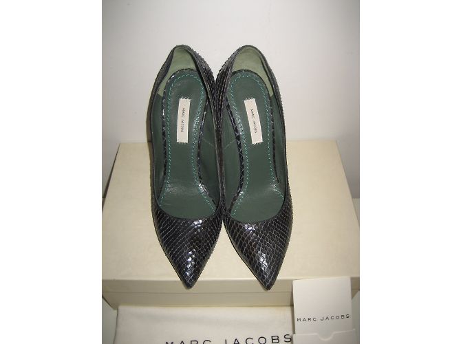 Escarpins Marc Jacobs en Python Noir - vue 10