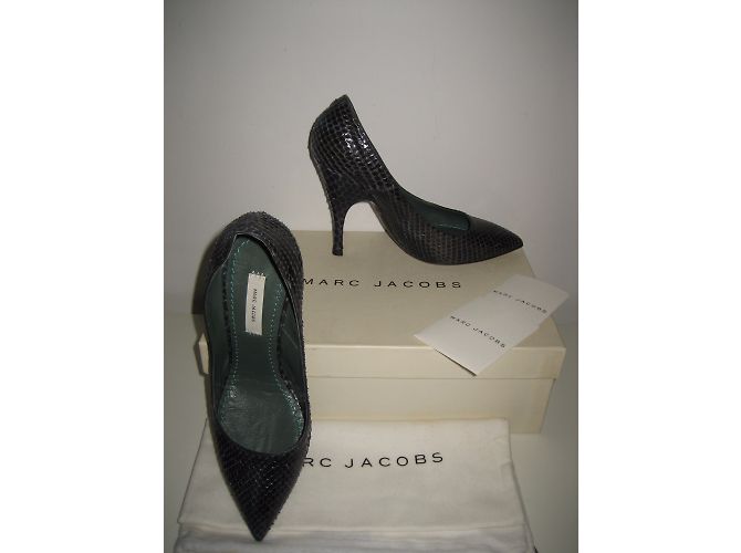 Escarpins Marc Jacobs en Python Noir - vue 7