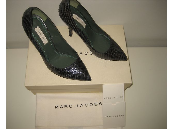 Escarpins Marc Jacobs en Python Noir - vue 9