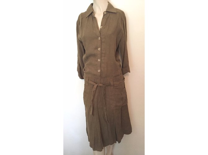 Massimo Dutti Robes Lin Kaki ref.16778 - Joli Closet