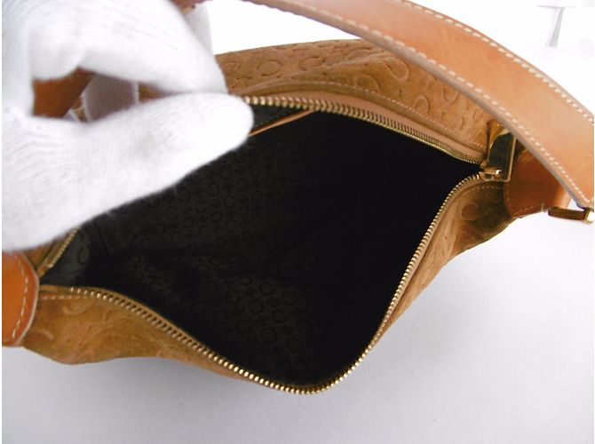 Céline Borsa a tracolla con logo Monogram in pelle scamosciata - vista 11