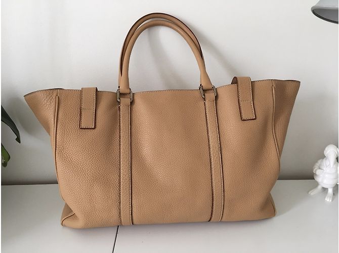 Borsa a mano Prada Vitello Daino in pelle beige - vista 10