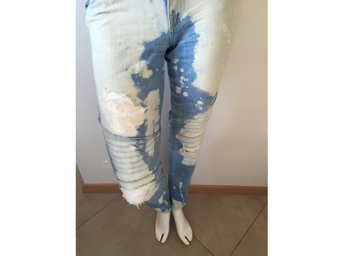 Autre Marque Jeans in cotone blu XS - vista 5