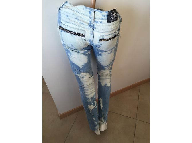 Autre Marque Jeans in cotone blu XS - vista 7