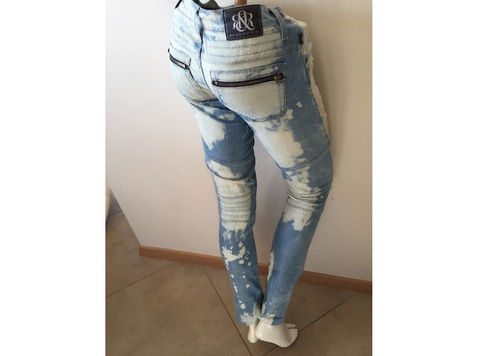 Autre Marque Jeans in cotone blu XS - vista 8