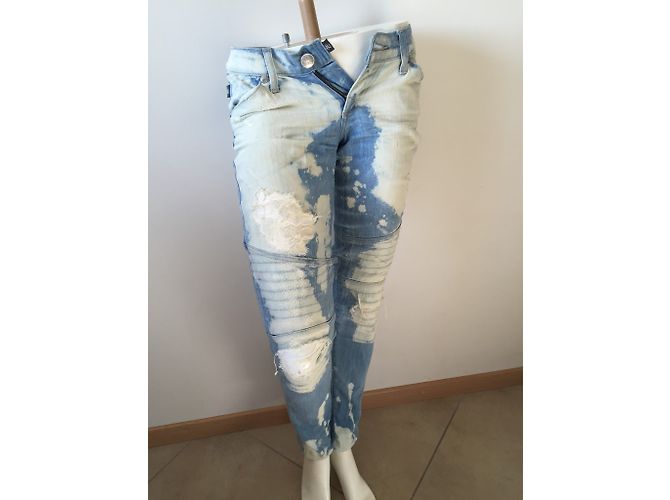 Autre Marque Jeans in cotone blu XS - vista 9