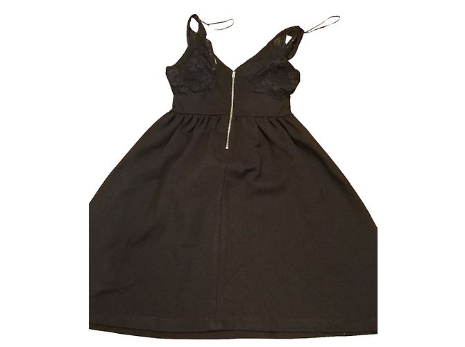 Zara Schwarzes Kleid aus Polyester Größe 36 - Ansicht 2