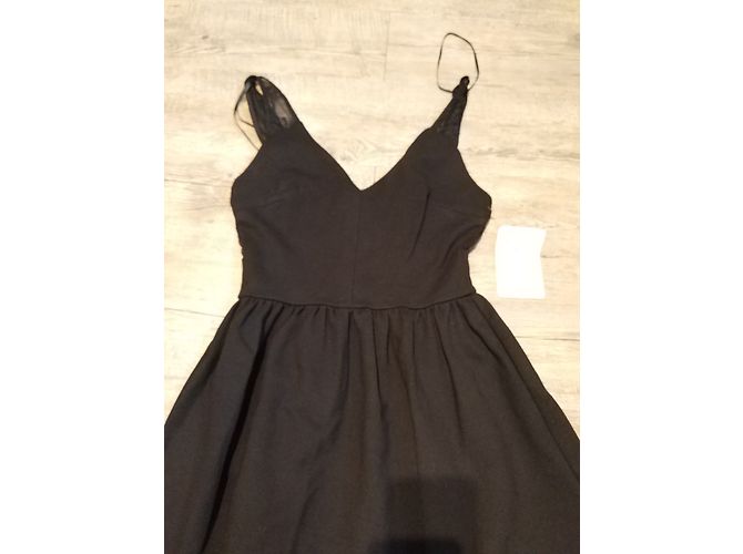 Zara Schwarzes Kleid aus Polyester Größe 36 - Ansicht 4