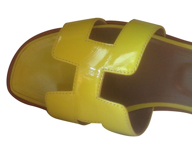Oran Hermès Sandalen Gelb - Ansicht 2