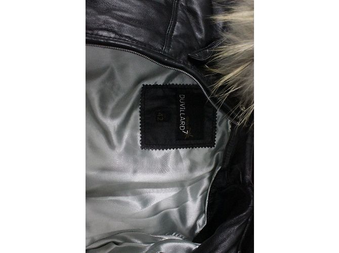 Autre Marque Chaqueta de cuero negra Degré 7 Duvillard con capucha desmontable Negro - vista 7