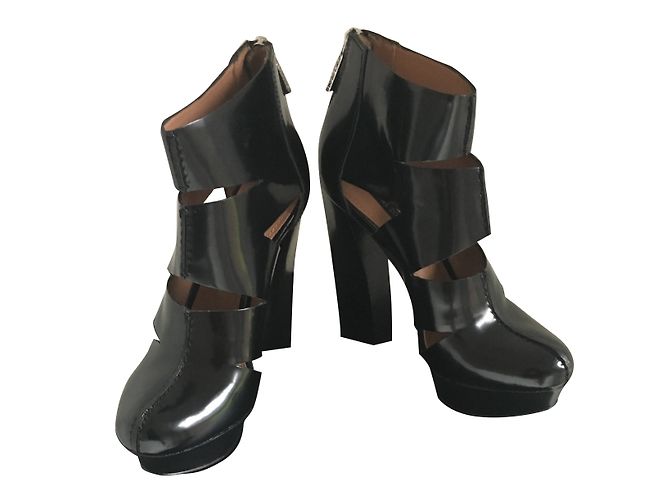 Botines Rachel Zoe de piel negra con plataforma Negro - vista 2