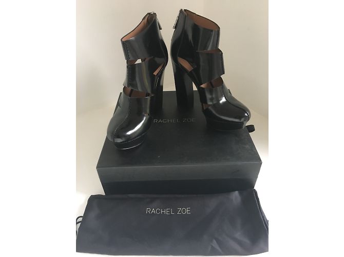Botines Rachel Zoe de piel negra con plataforma Negro - vista 3