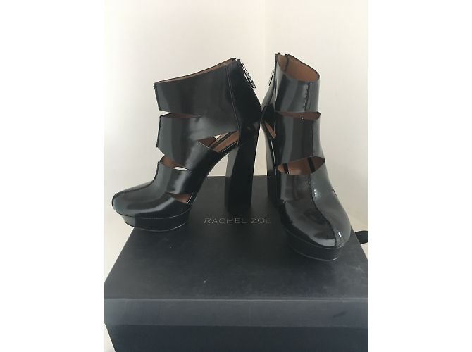 Botines Rachel Zoe de piel negra con plataforma Negro - vista 8