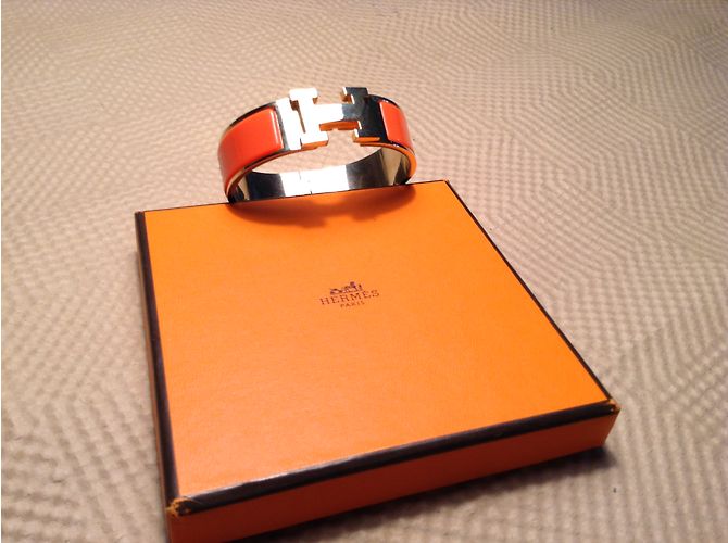 Hermès Pulsera CLIC H Naranja - vista 10