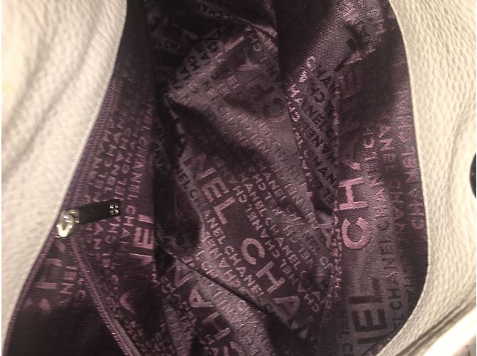 Borsa Chanel in pelle bianca Bianco - vista 6