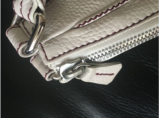 Borsa Chanel in pelle bianca Bianco - vista 8