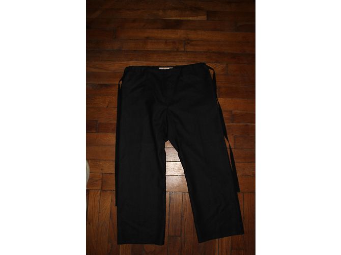 Marni Hose aus Wolle schwarz weit geschnitten 38FR - Ansicht 3