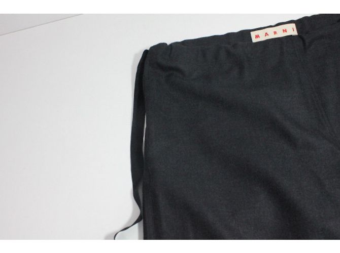 Marni Hose aus Wolle schwarz weit geschnitten 38FR - Ansicht 4
